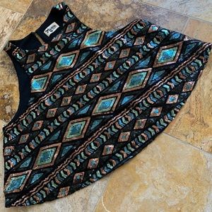 Show me your MuMu sequin sleeveless tank rounded hem VGUC no obvious flaws
